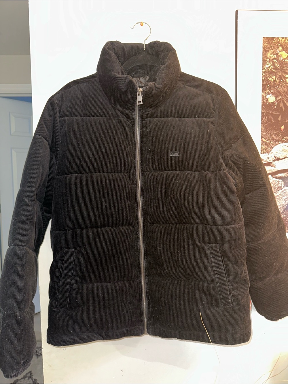 Woman Levi’s Black Corduroy Puffer Jacket